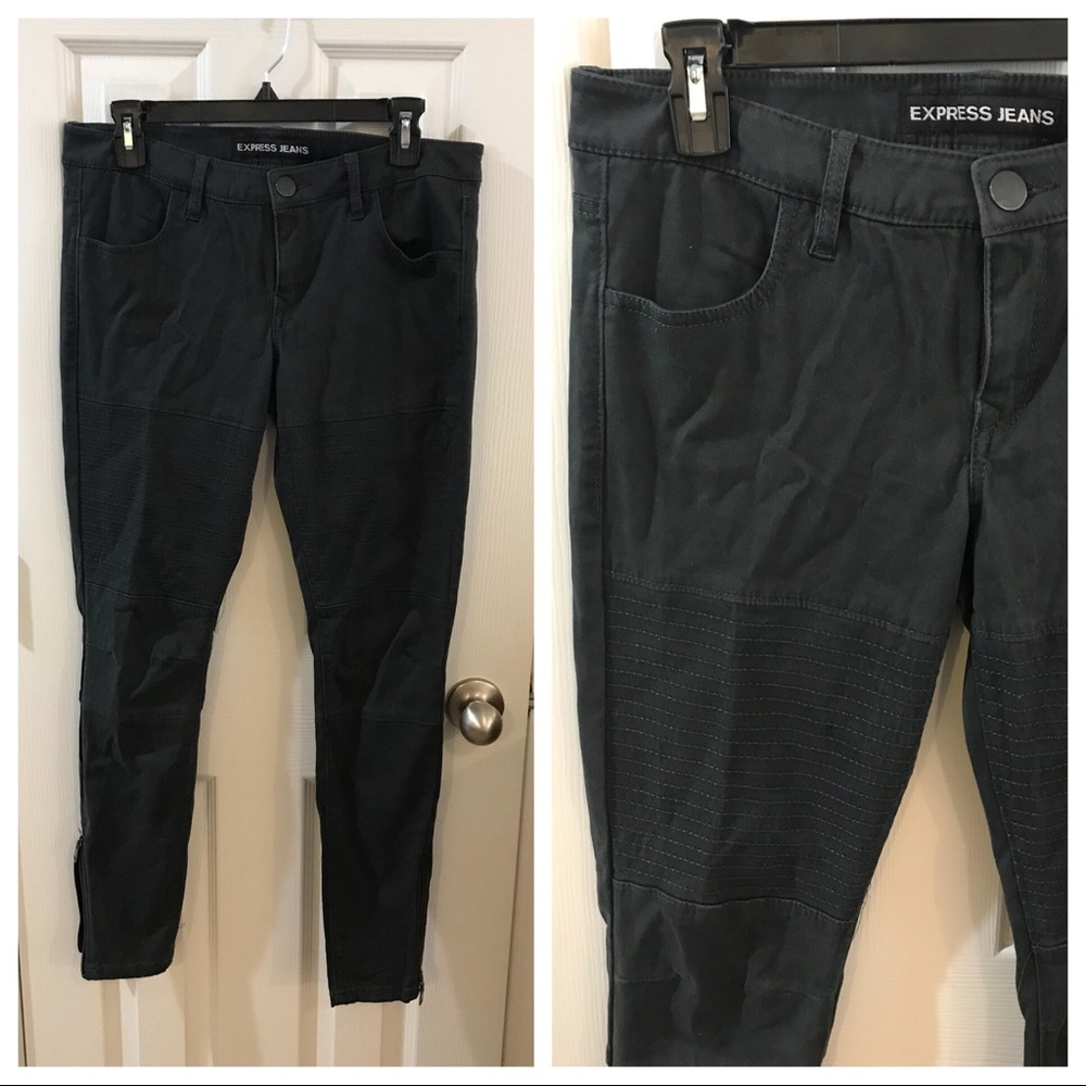 Express Jean black moto jeggings
